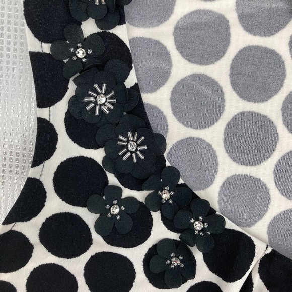 New York & Co. Black and White Polka Dot Tank Top - Picture 2 of 8